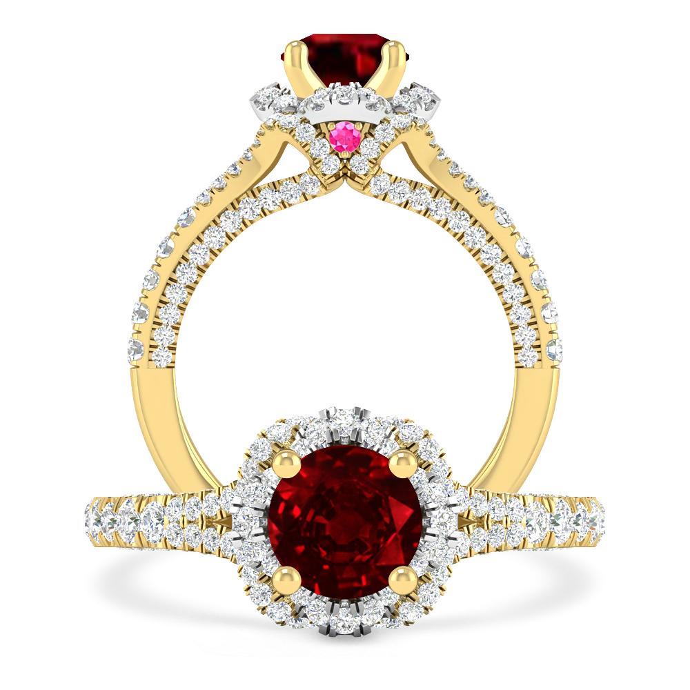 Yellow Gold - Ruby