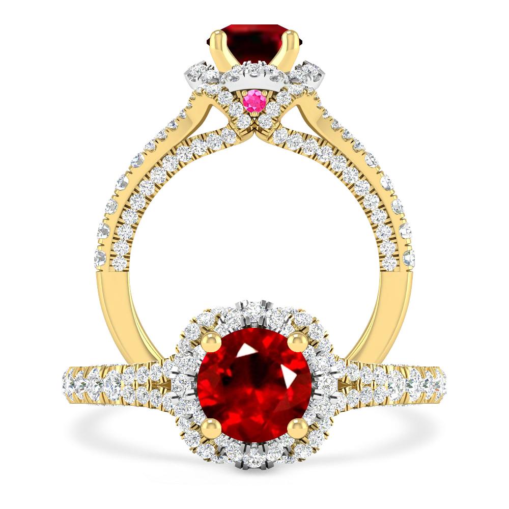 Yellow Gold - Ruby