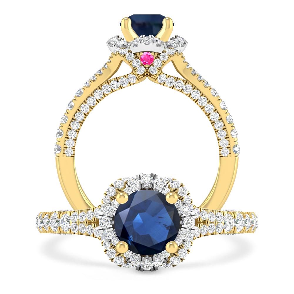 Yellow Gold - Sapphire