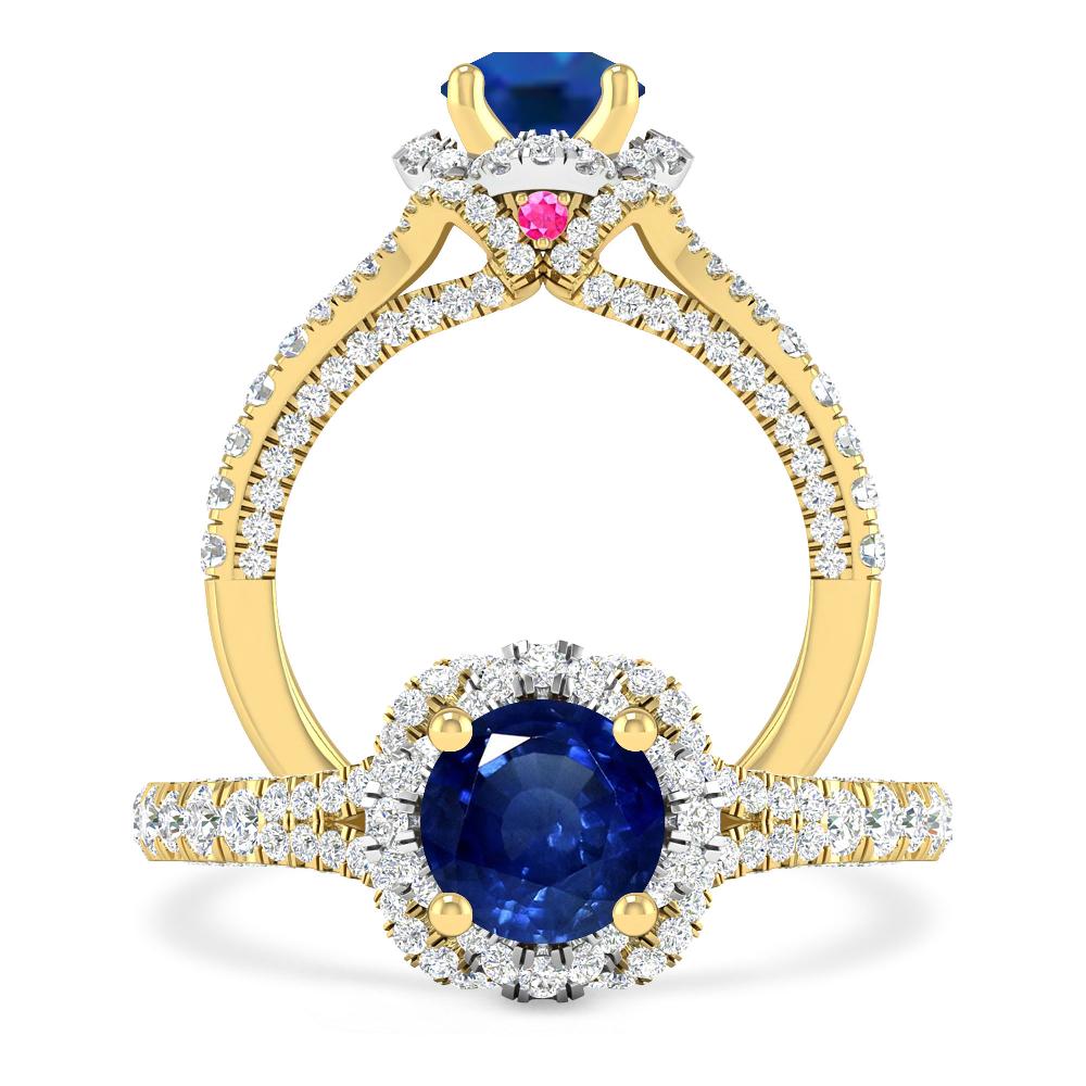 Yellow Gold - Sapphire