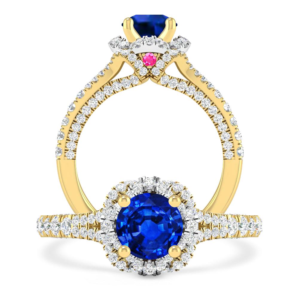 Yellow Gold - Sapphire