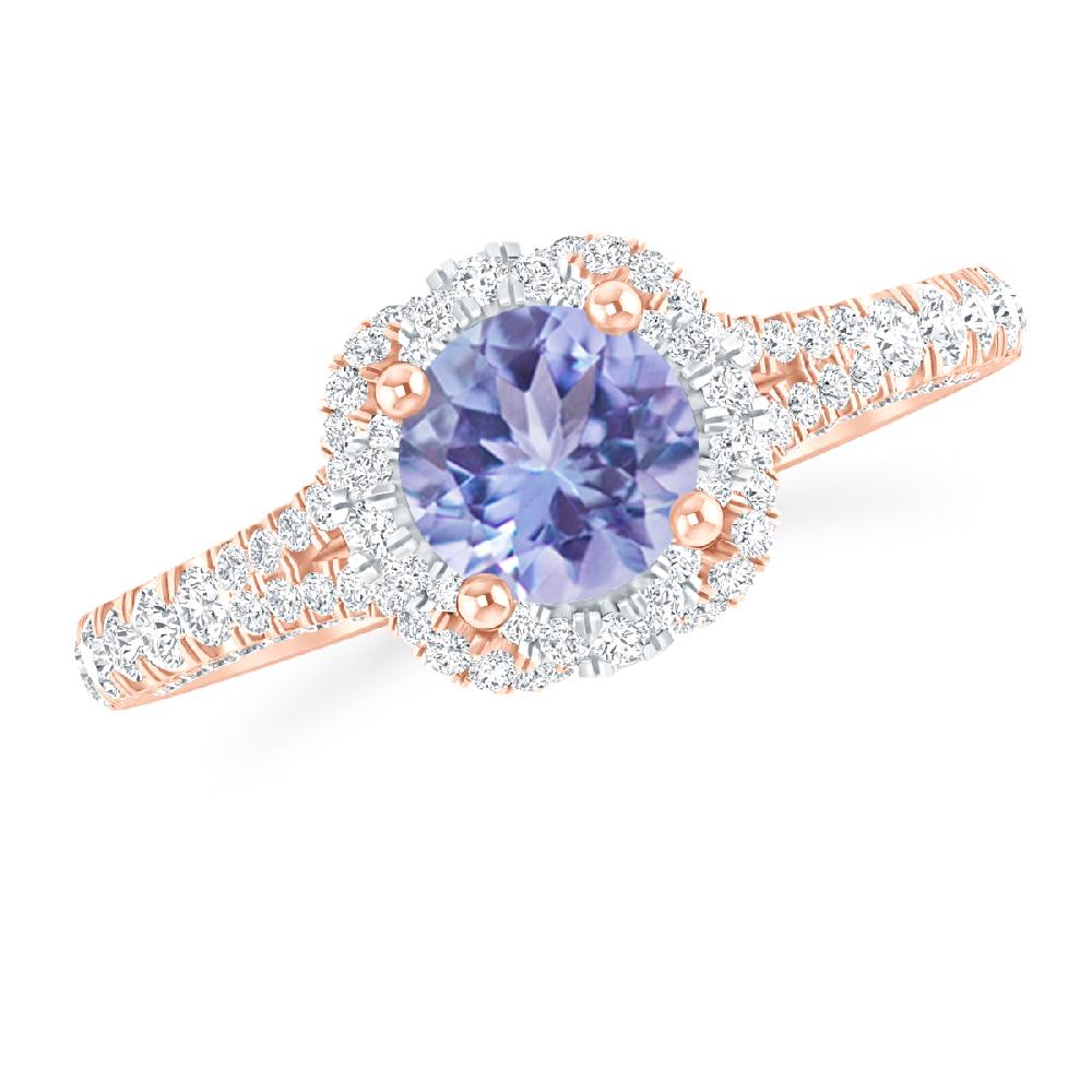 Rose Gold - Tanzanite