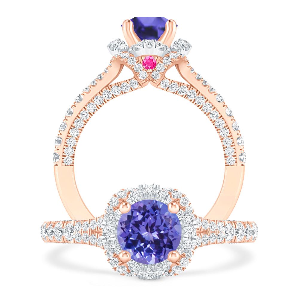 Rose Gold - Tanzanite