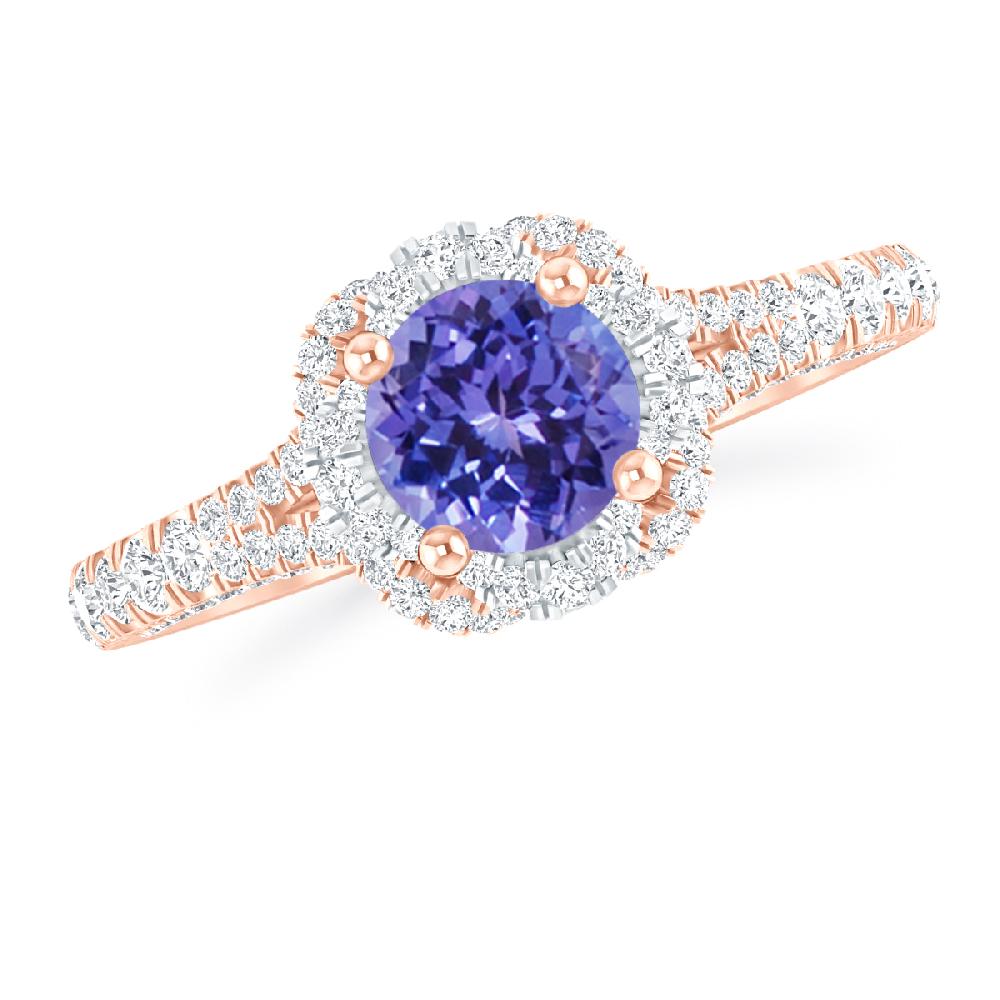 Rose Gold - Tanzanite