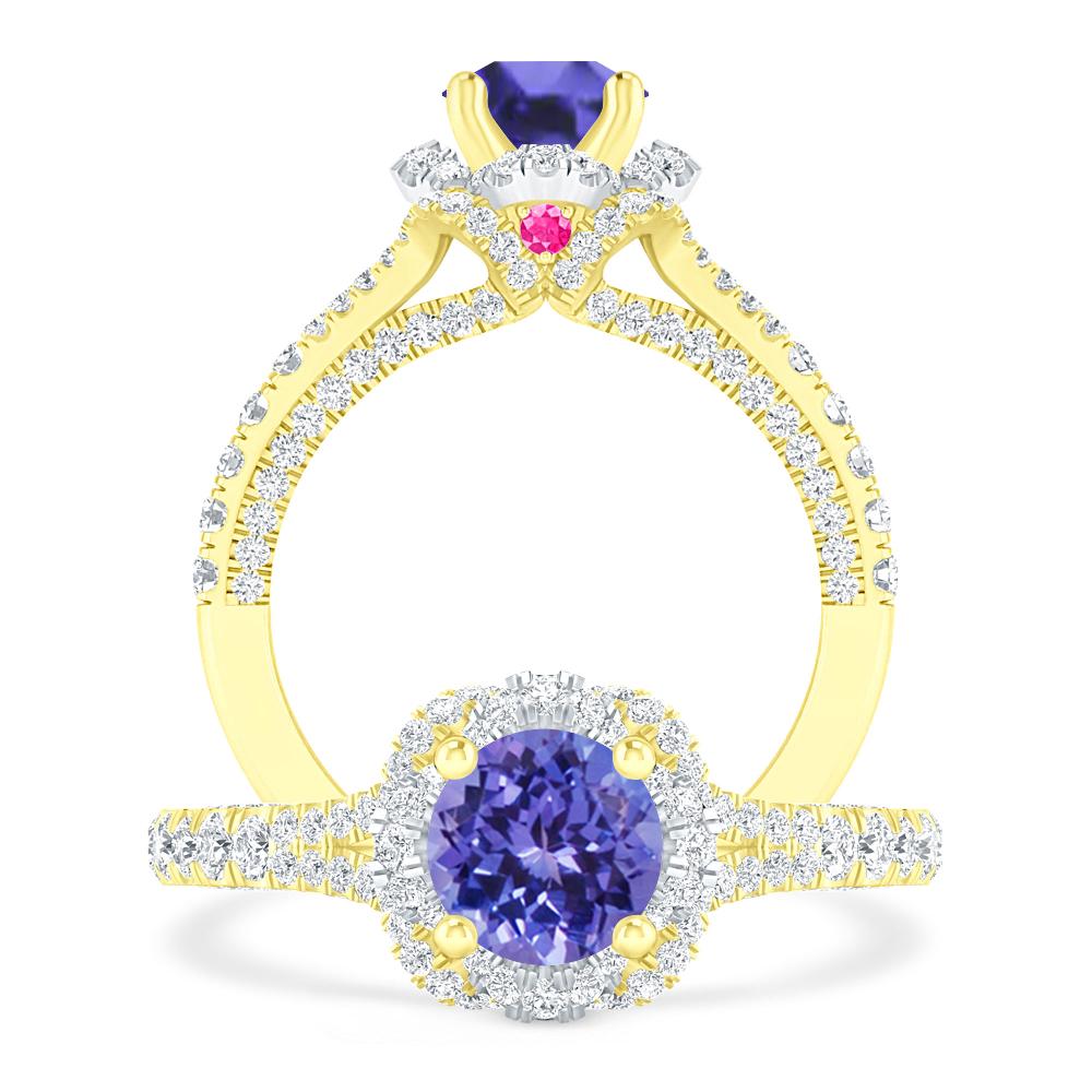 Yellow Gold - Tanzanite