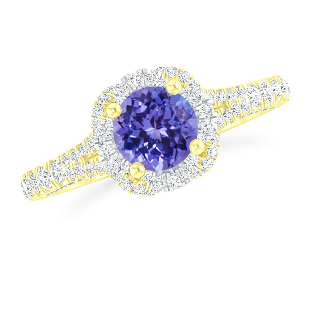 Yellow Gold - Tanzanite