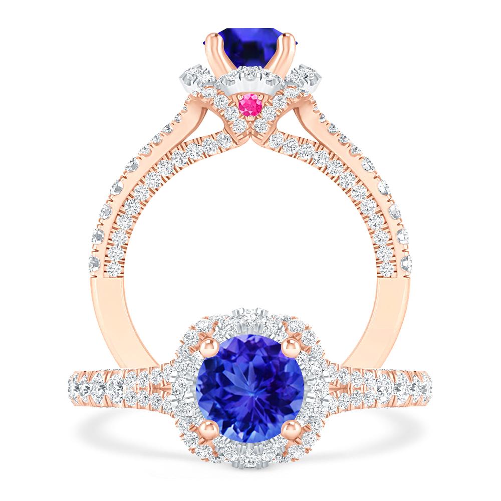 Rose Gold - Tanzanite