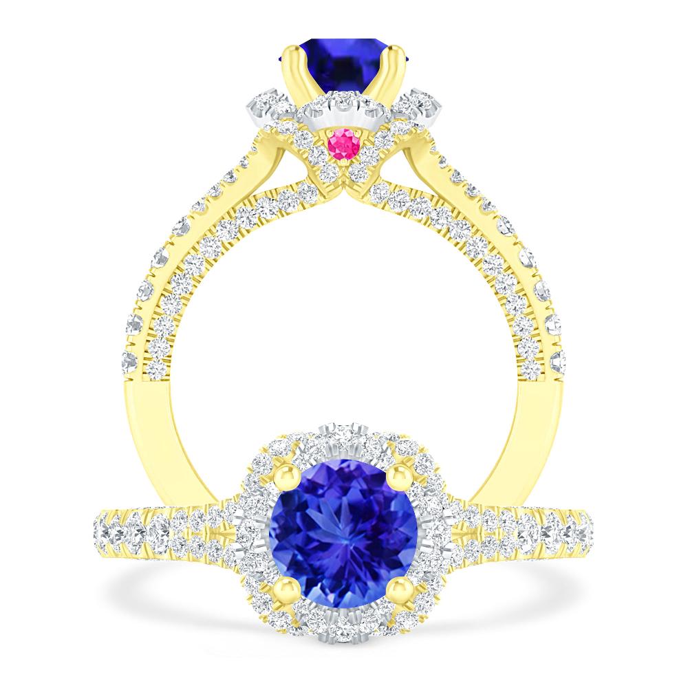 Yellow Gold - Tanzanite