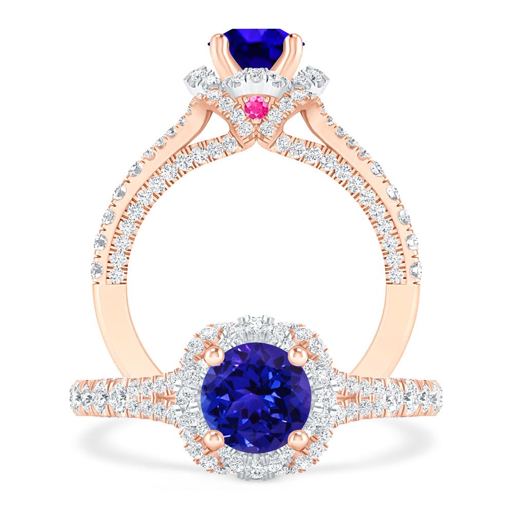 Rose Gold - Tanzanite