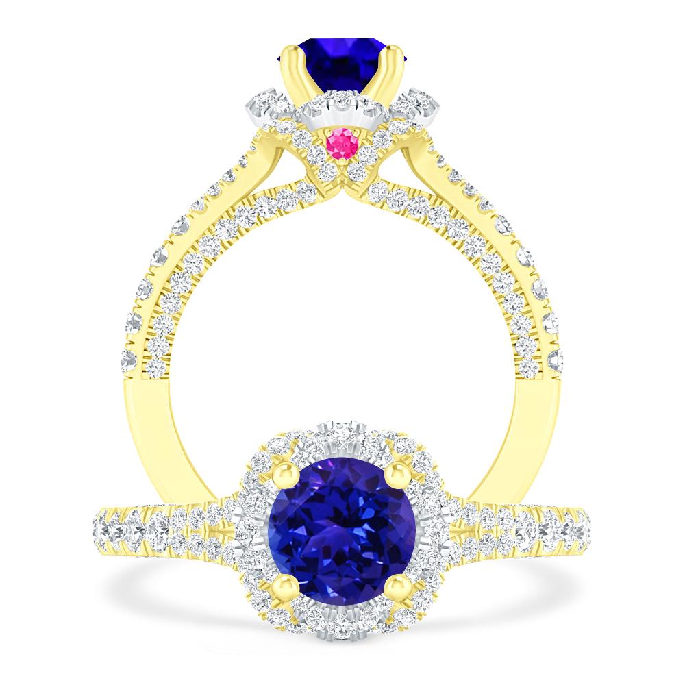 Yellow Gold - Tanzanite