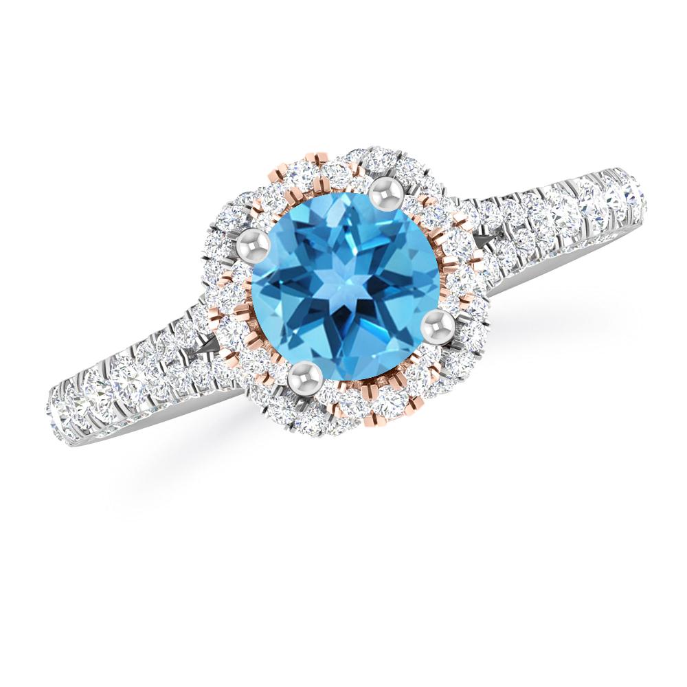 White Gold - Blue Topaz