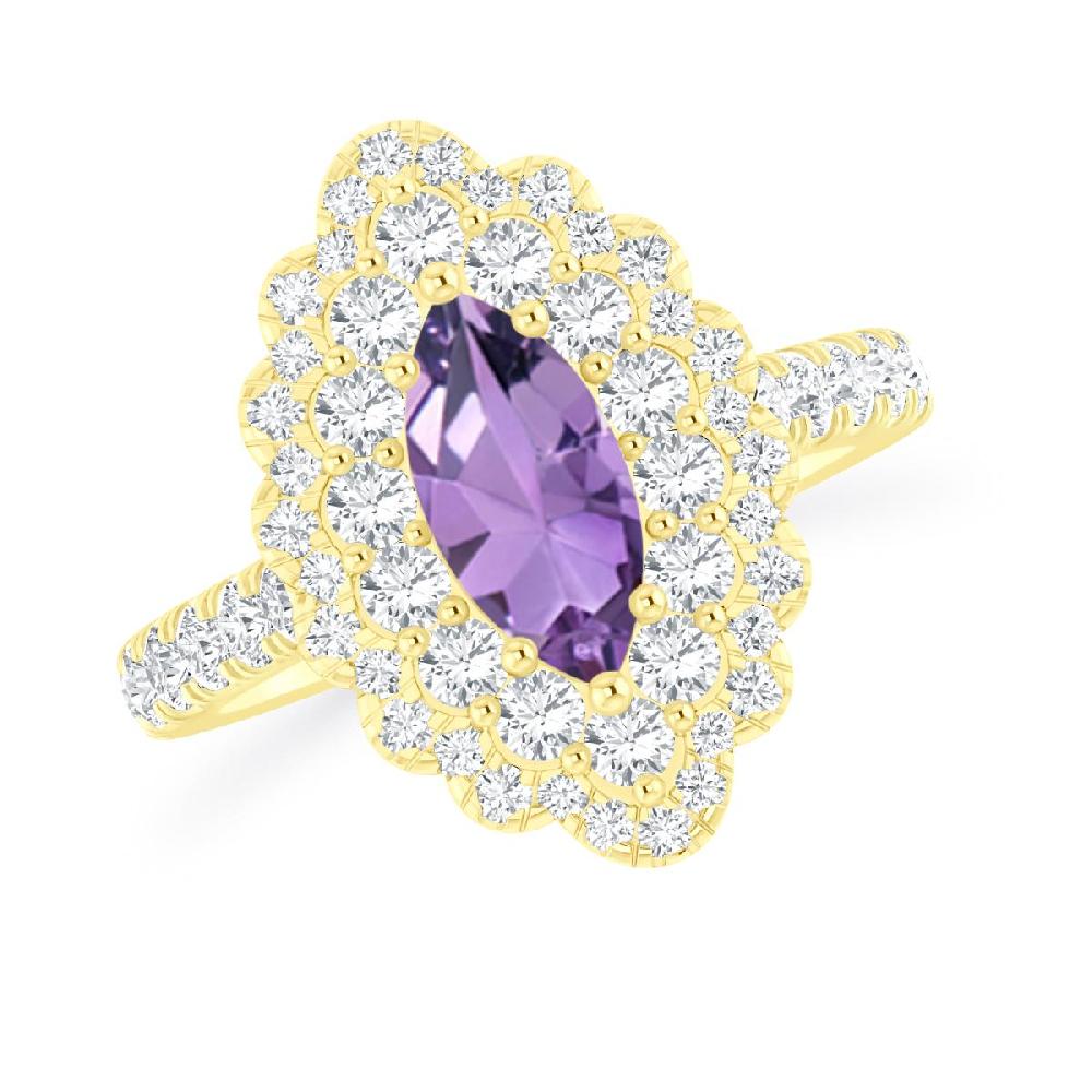 Yellow Gold - Amethyst