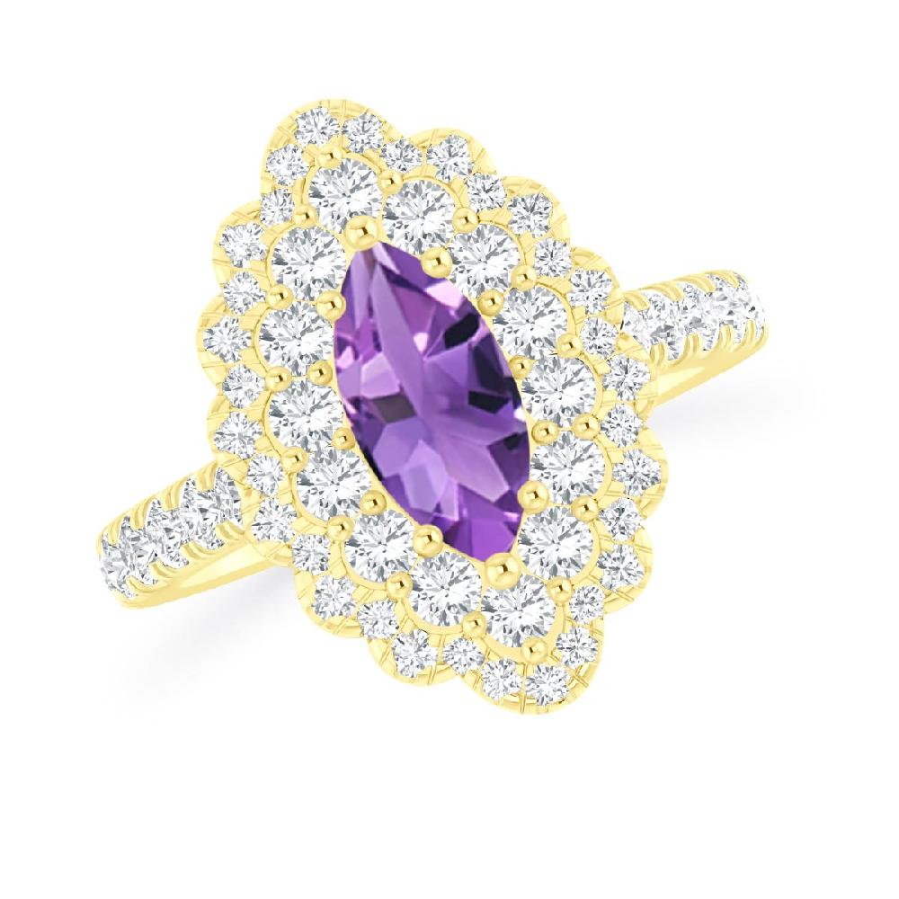 Yellow Gold - Amethyst