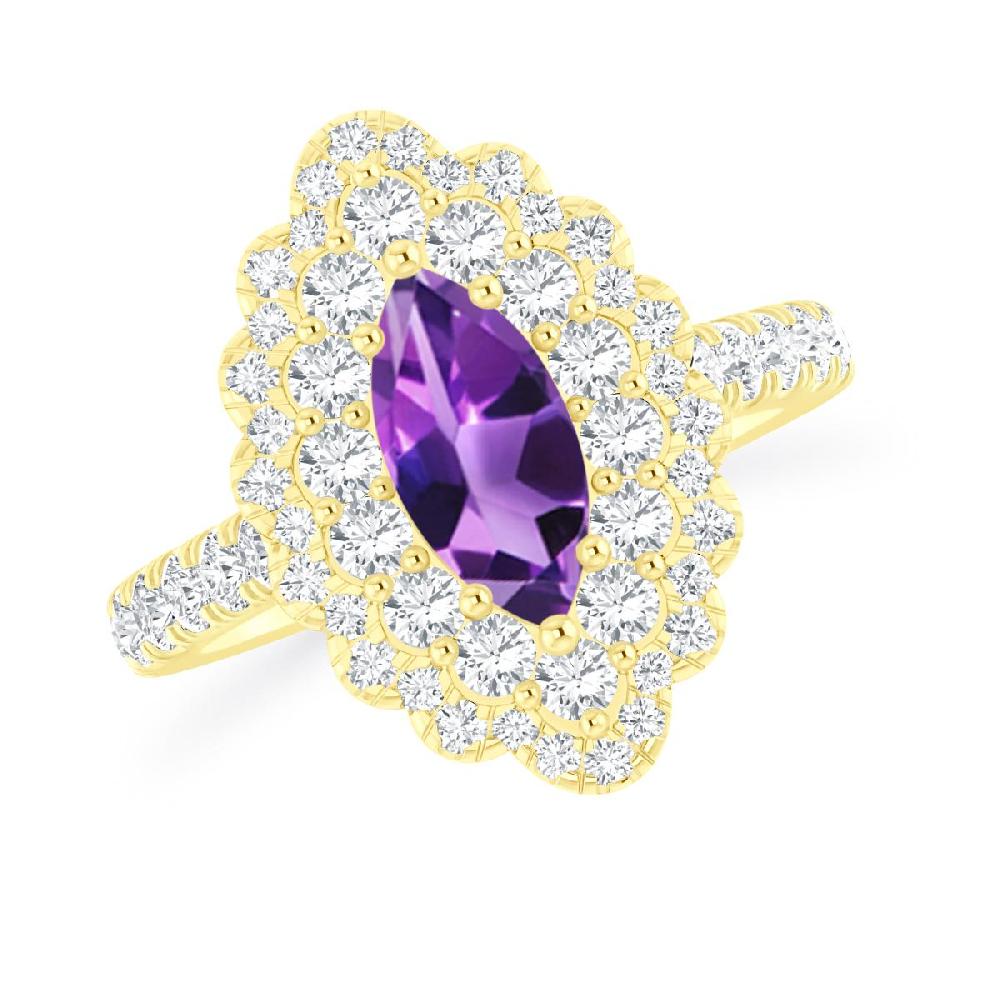 Yellow Gold - Amethyst