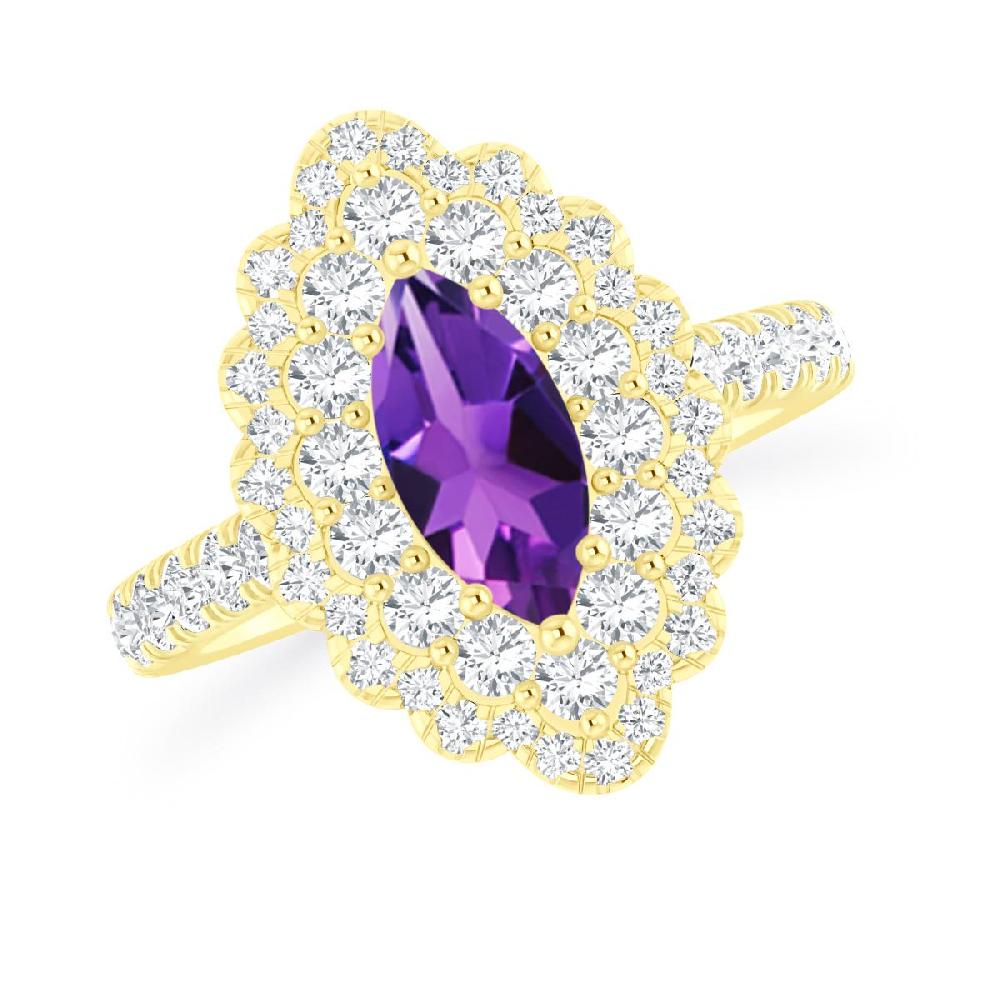 Yellow Gold - Amethyst