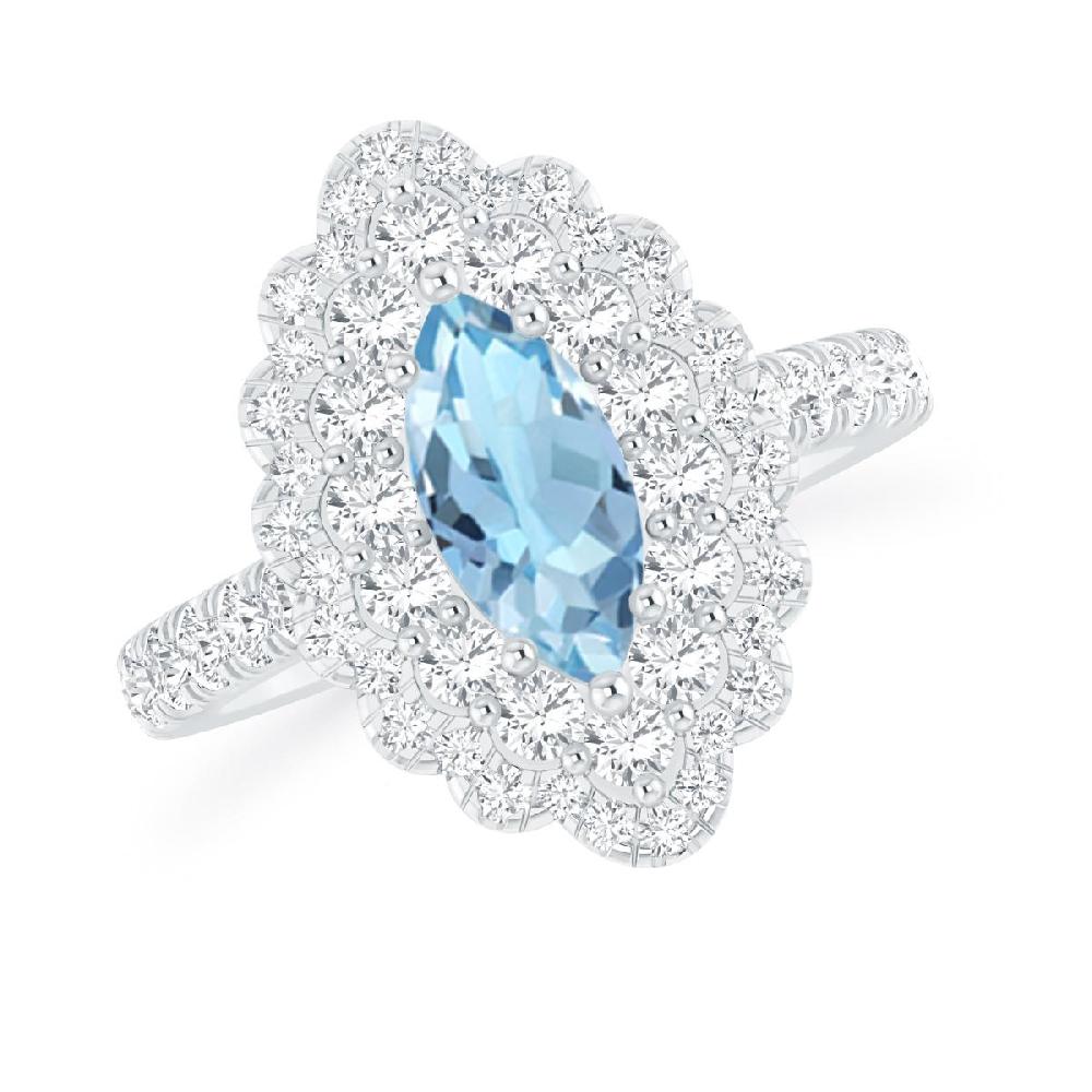 White Gold - Aquamarine