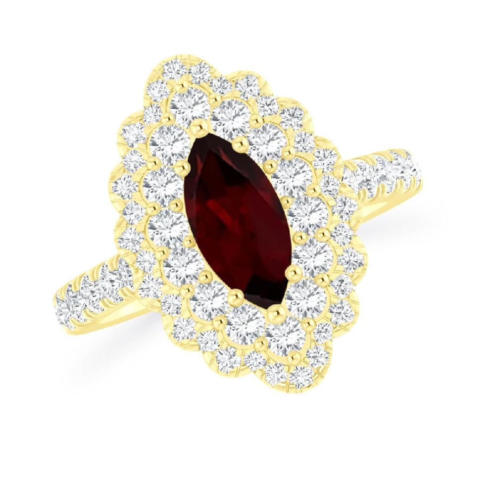 Yellow Gold - Garnet