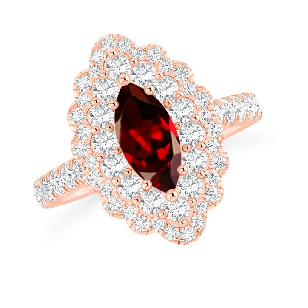 Rose Gold - Garnet