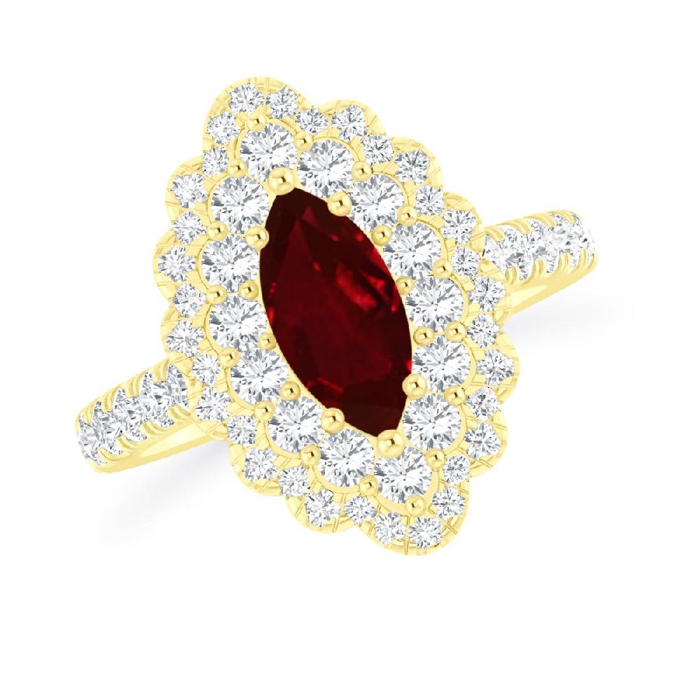 Yellow Gold - Ruby