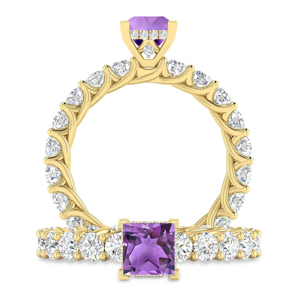 Yellow Gold - Amethyst