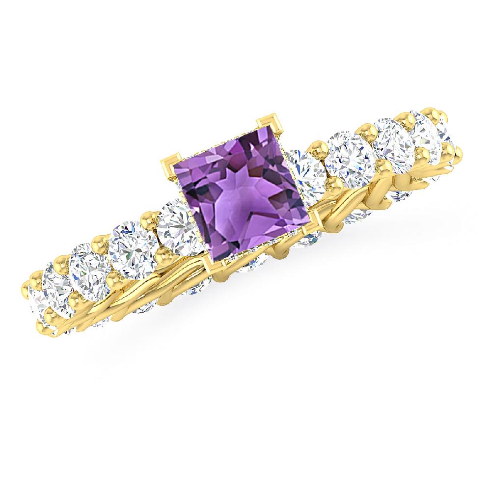 Yellow Gold - Amethyst