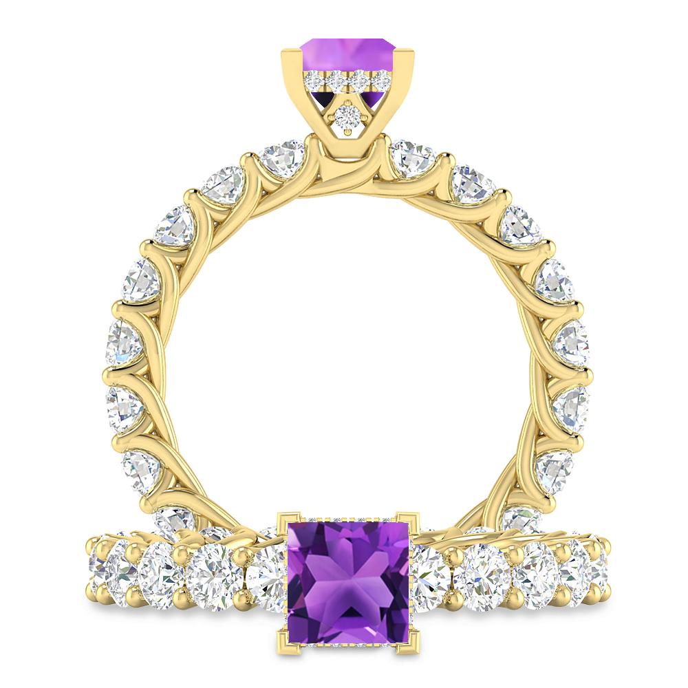 Yellow Gold - Amethyst