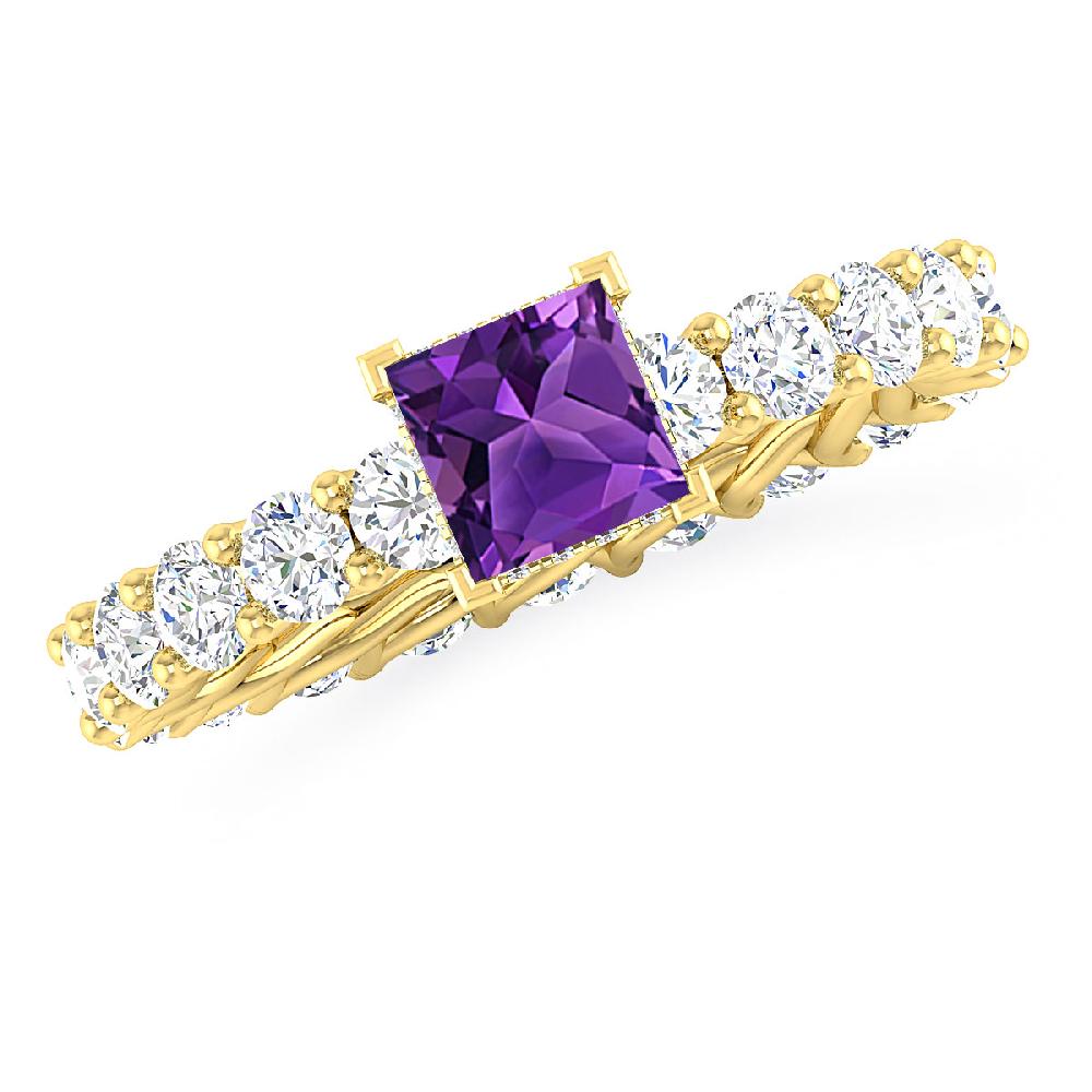 Yellow Gold - Amethyst