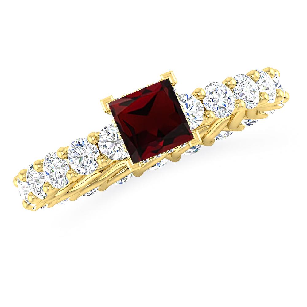 Yellow Gold - Garnet