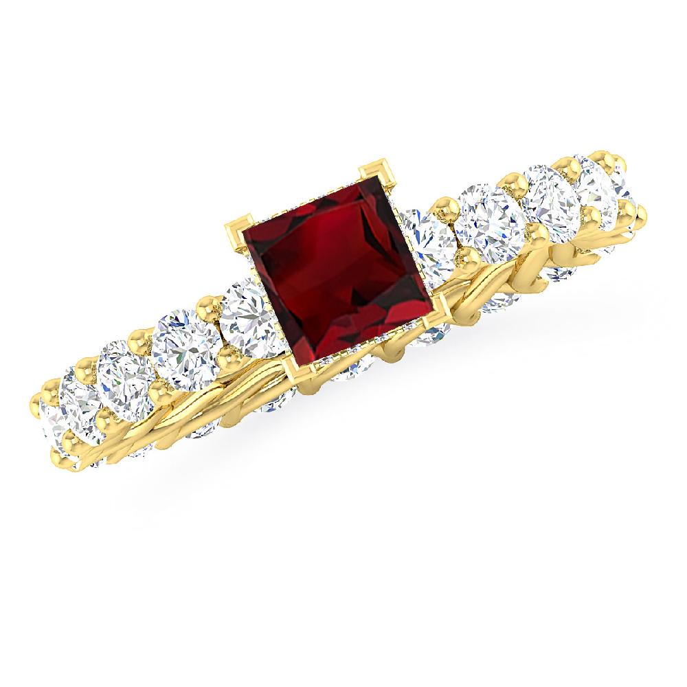 Yellow Gold - Garnet