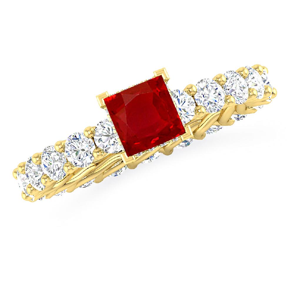 Yellow Gold - Ruby