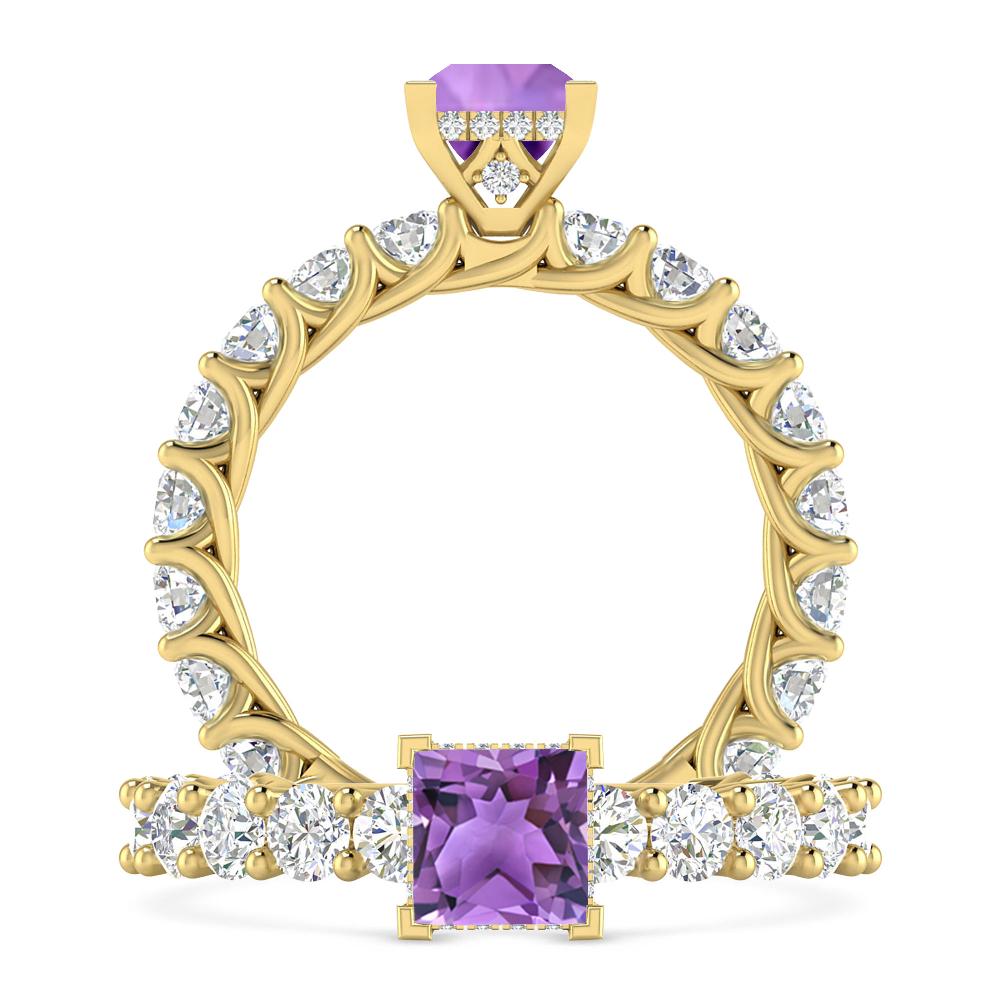 Yellow Gold - Amethyst