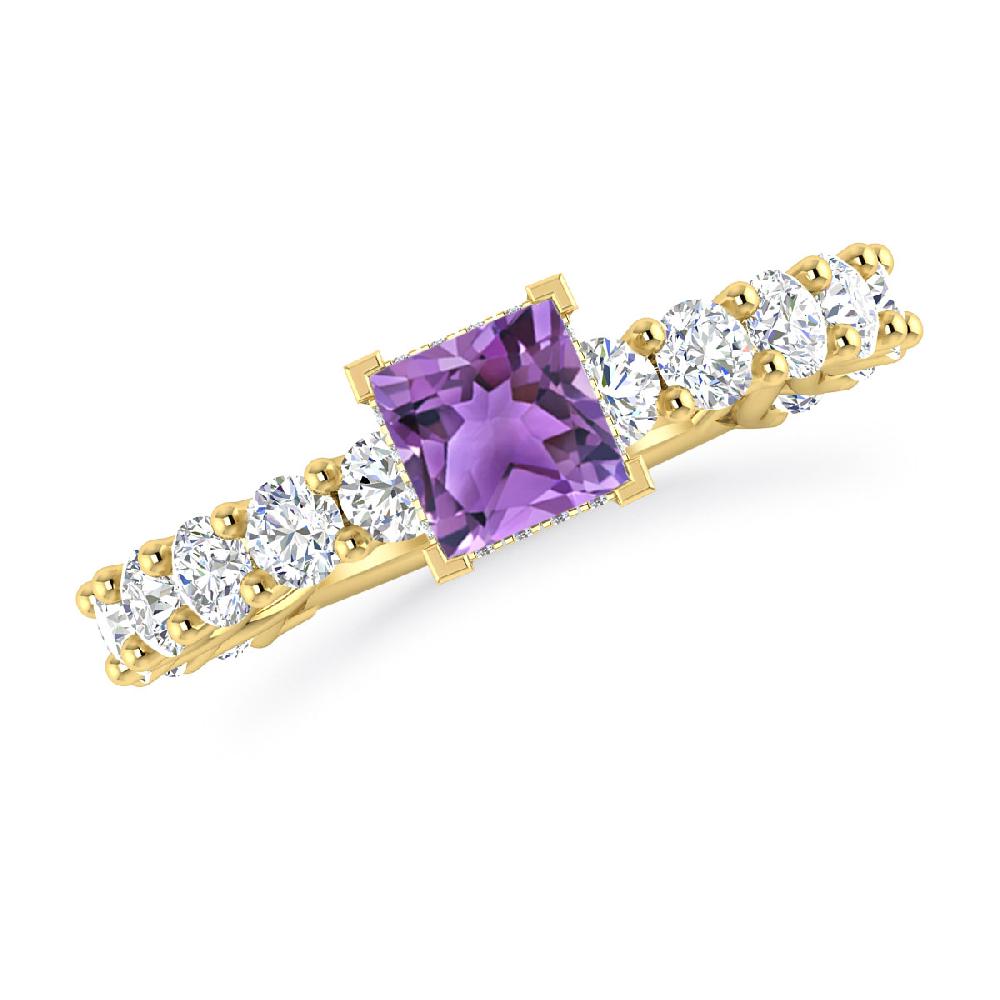 Yellow Gold - Amethyst