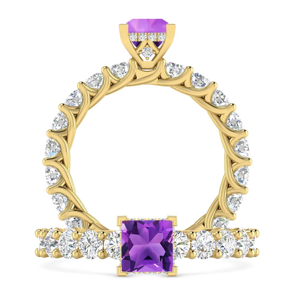 Yellow Gold - Amethyst