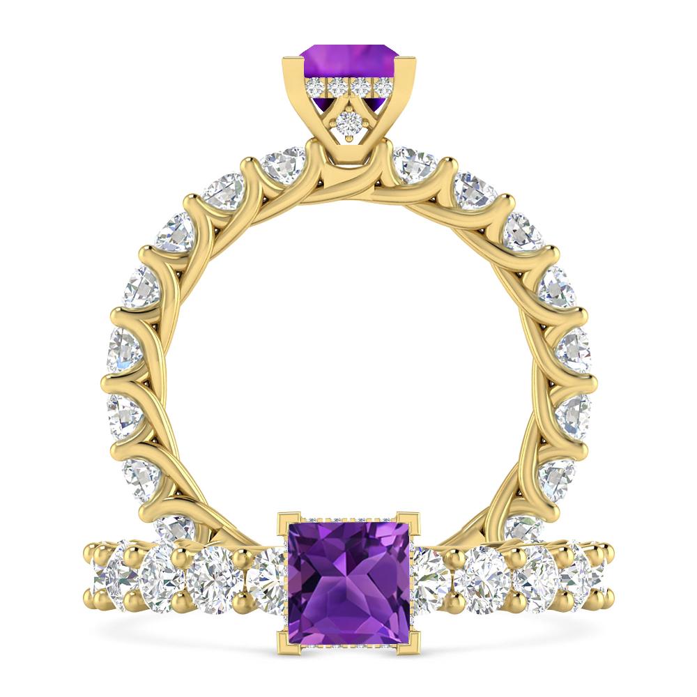 Yellow Gold - Amethyst