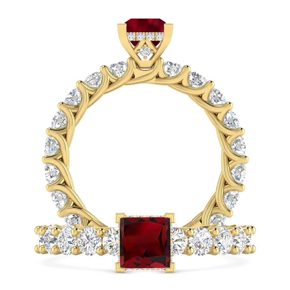 Yellow Gold - Garnet