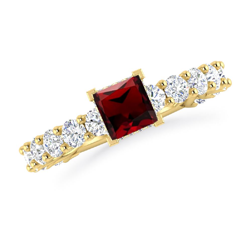 Yellow Gold - Garnet