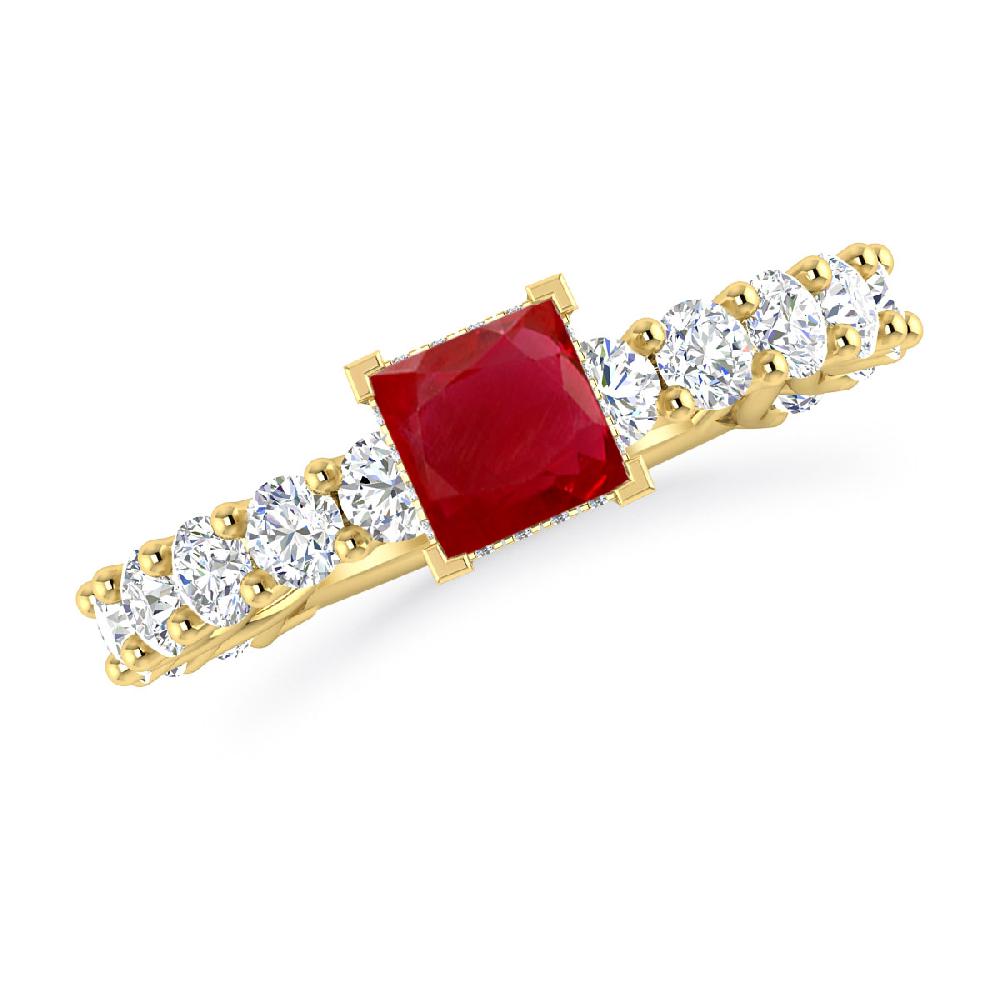 Yellow Gold - Ruby