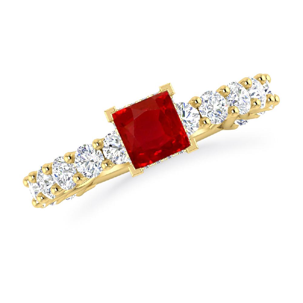 Yellow Gold - Ruby