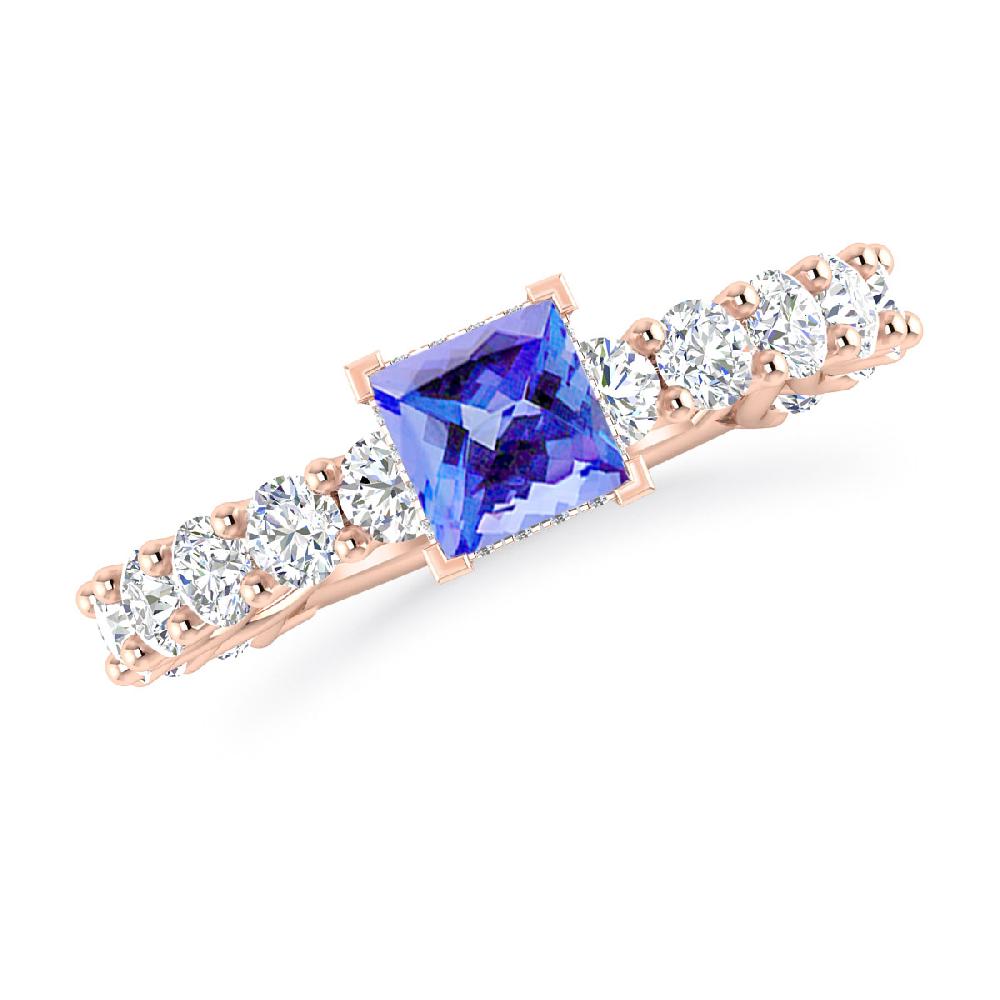 Rose Gold - Tanzanite