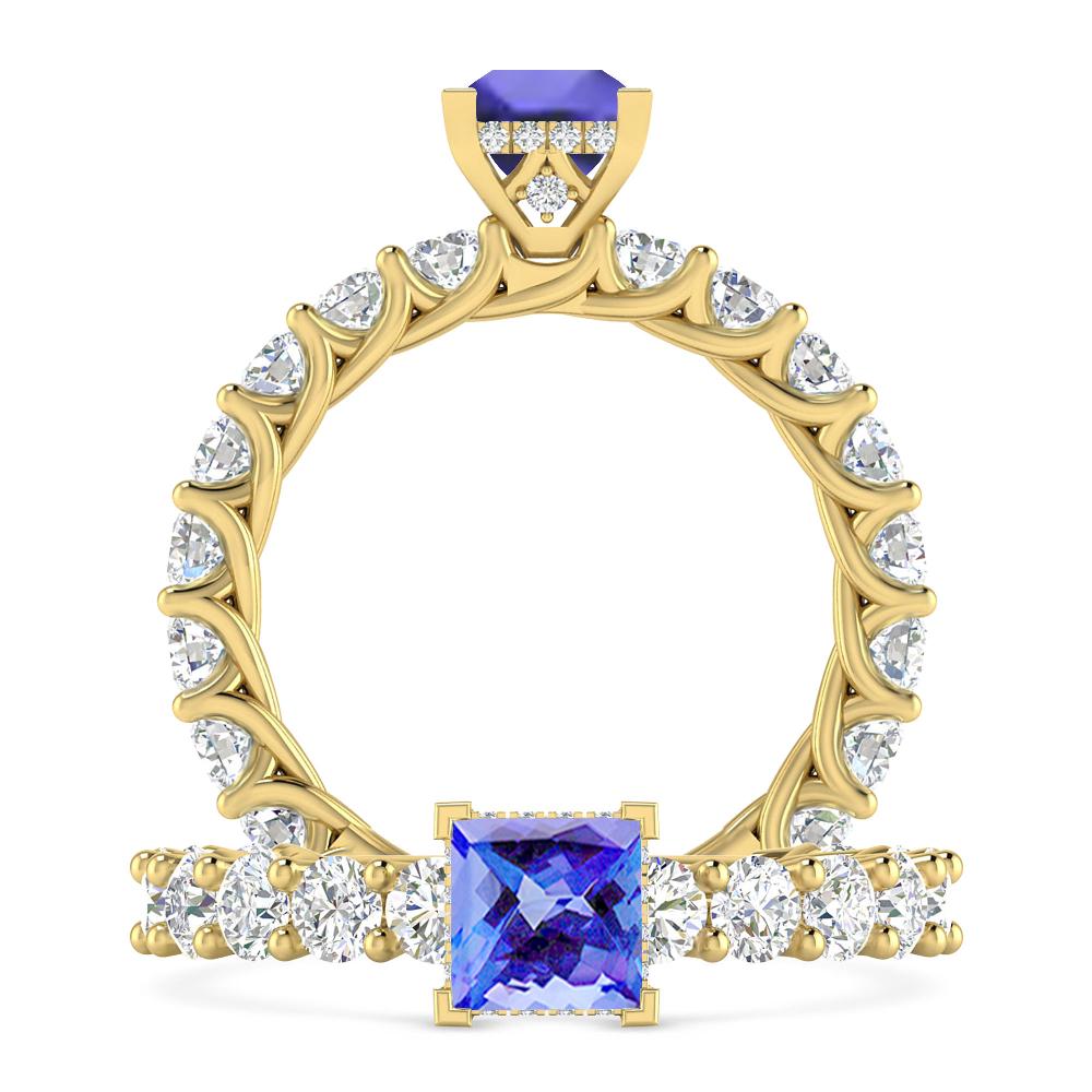 Yellow Gold - Tanzanite