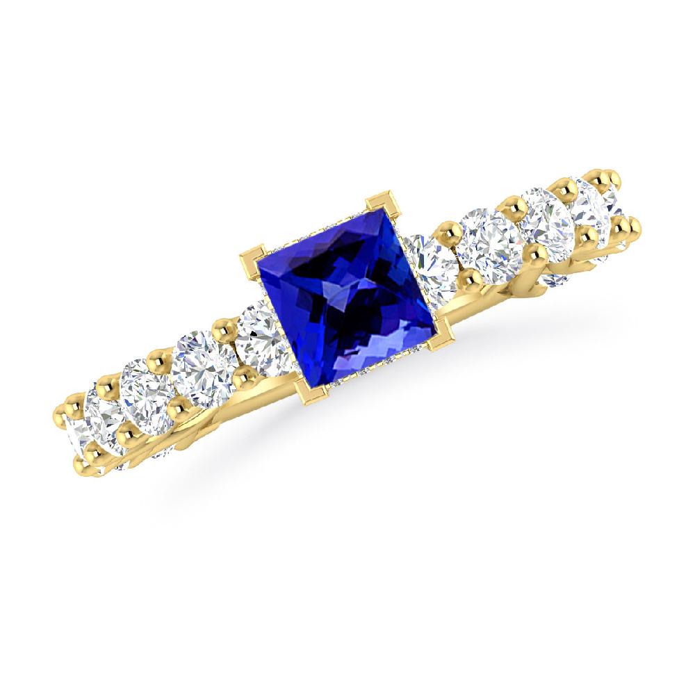 Yellow Gold - Tanzanite