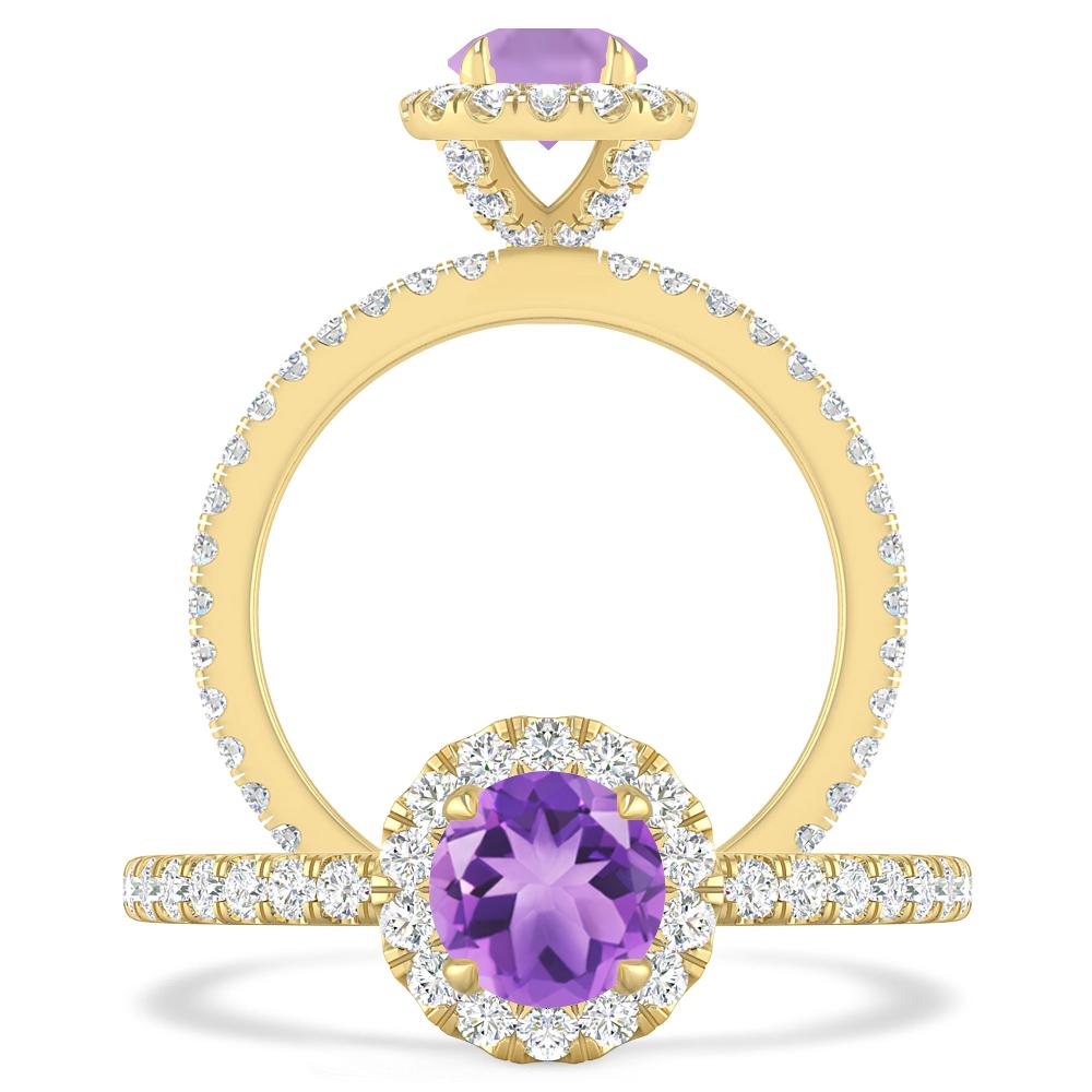 Yellow Gold - Amethyst