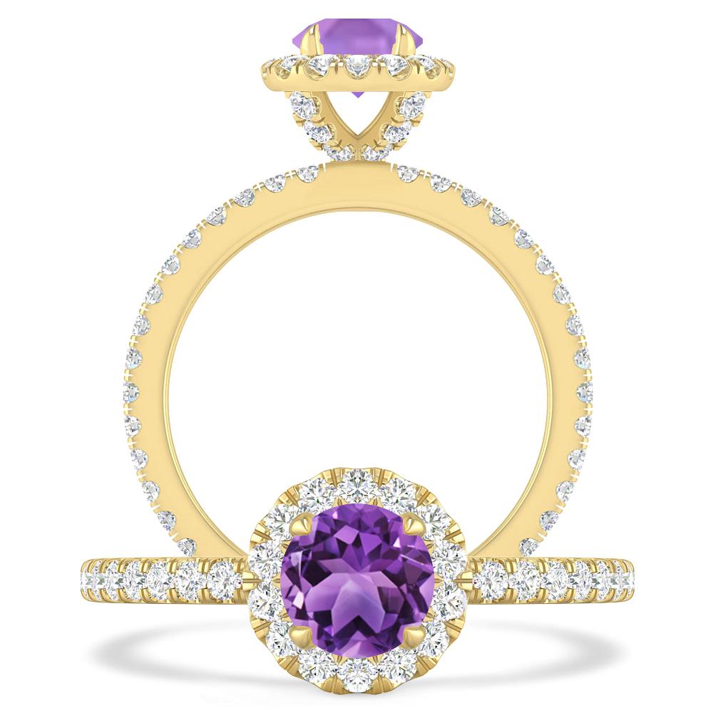 Yellow Gold - Amethyst