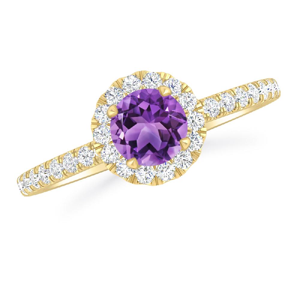 Yellow Gold - Amethyst