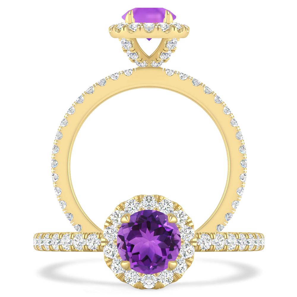 Yellow Gold - Amethyst