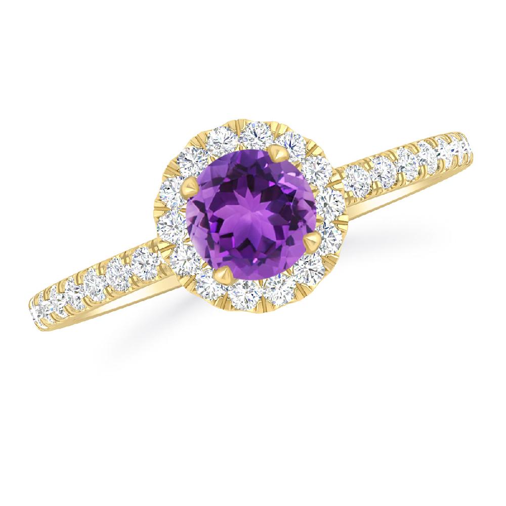 Yellow Gold - Amethyst