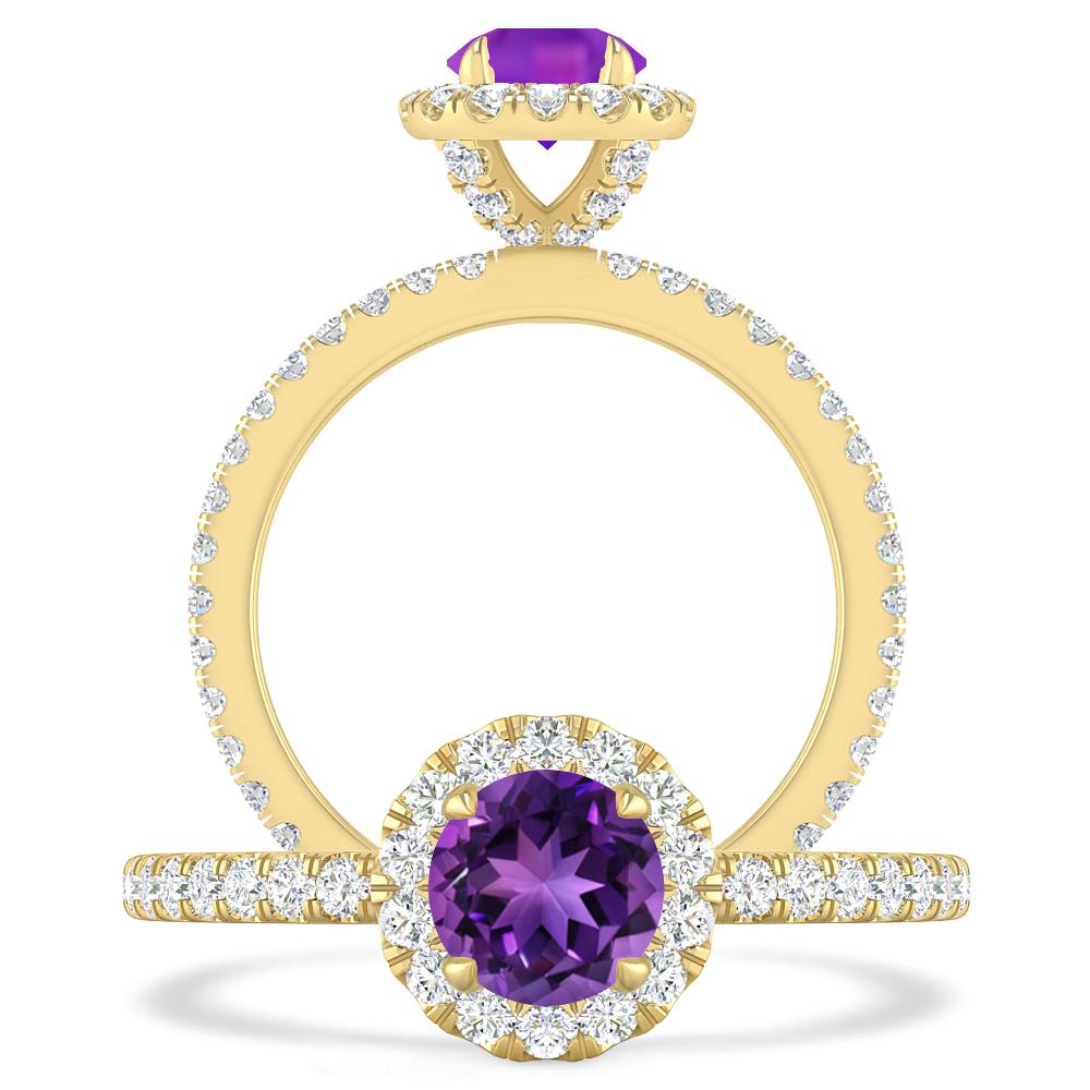 Yellow Gold - Amethyst