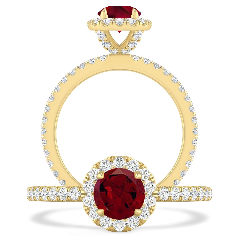 Yellow Gold - Garnet