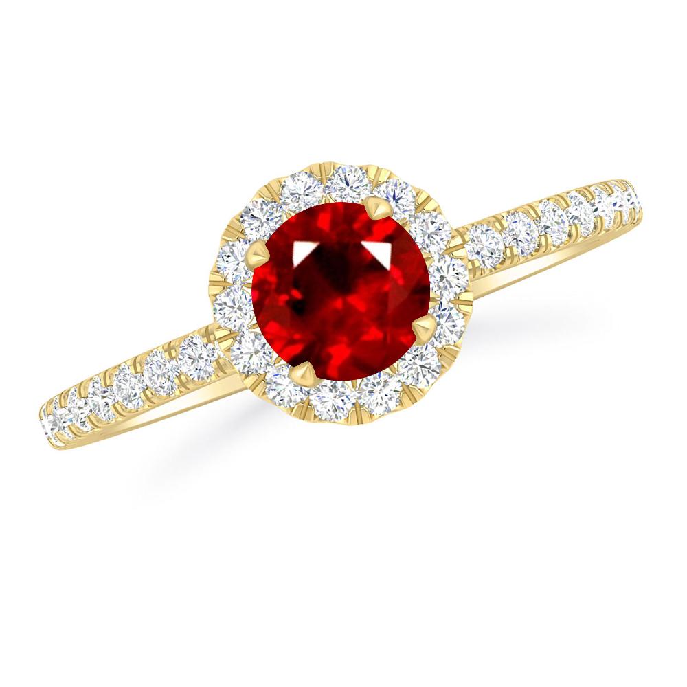 Yellow Gold - Ruby