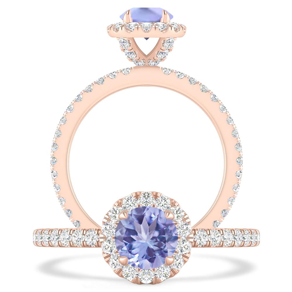 Rose Gold - Tanzanite